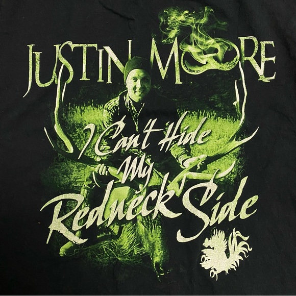Justin Moore Shirt Mens Medium Skull Cant Hide My Redneck Side Country Concert - Picture 1 of 7